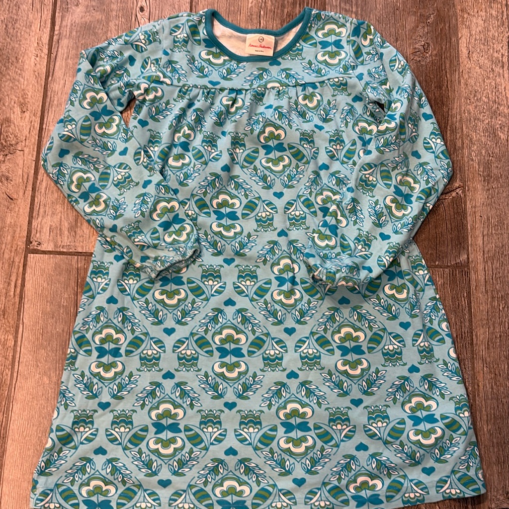 Hanna Andersson Girls Floral Long Sleeve Dress Size 140 10